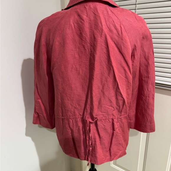 J. Jill Women's Vibrant salmon orangish Pink jacket size S-M - Picture 5 of 13